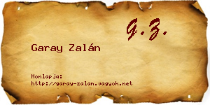 Garay Zalán névjegykártya